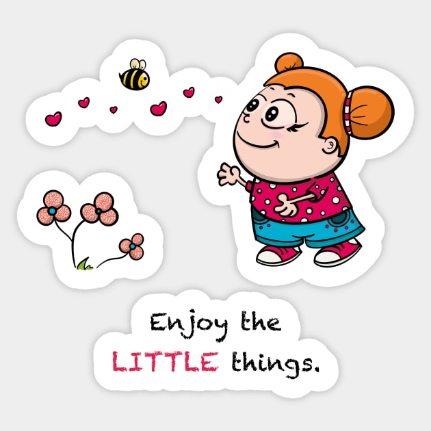 Enjoy the LITTLE things Sticker by Nico Art Lines